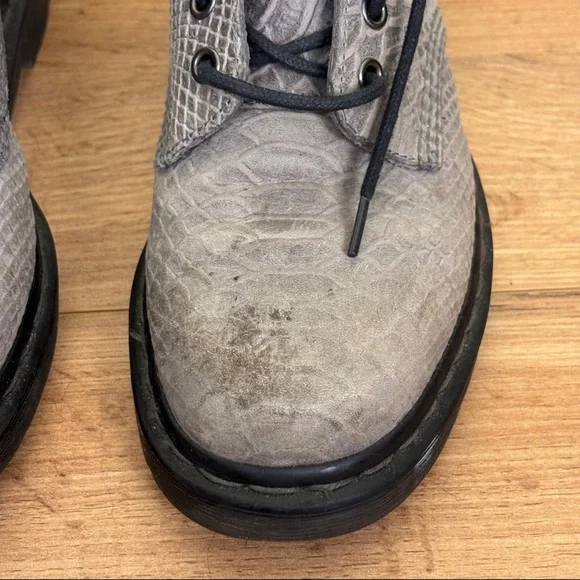 Dr. Martens Black and Gray Combat Boots - Picture 3 of 11
